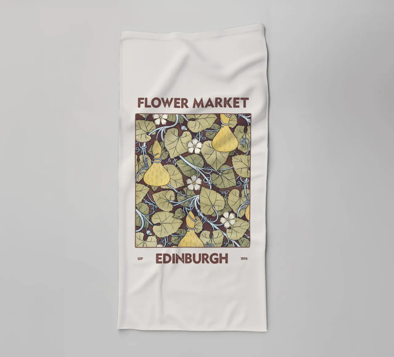 Mercato dei fiori di Edimburgo asciugamano da bagno da Vintagrafica