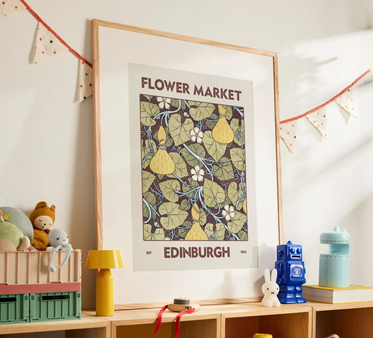 Mercato dei fiori di Edimburgo carta hahnemühle da Vintagrafica