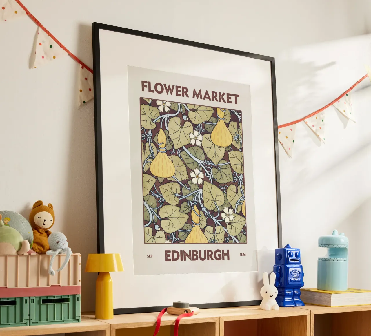 Mercato dei fiori di Edimburgo carta hahnemühle da Vintagrafica