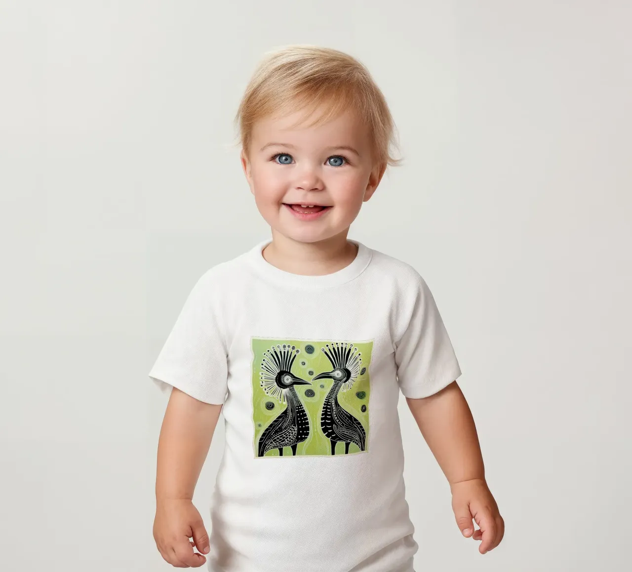 Cassowary verde 2 maglietta neonato da Minimal Animal Art