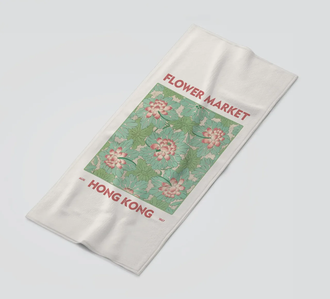 Mercato dei fiori di Hong Kong telo mare da Vintagrafica