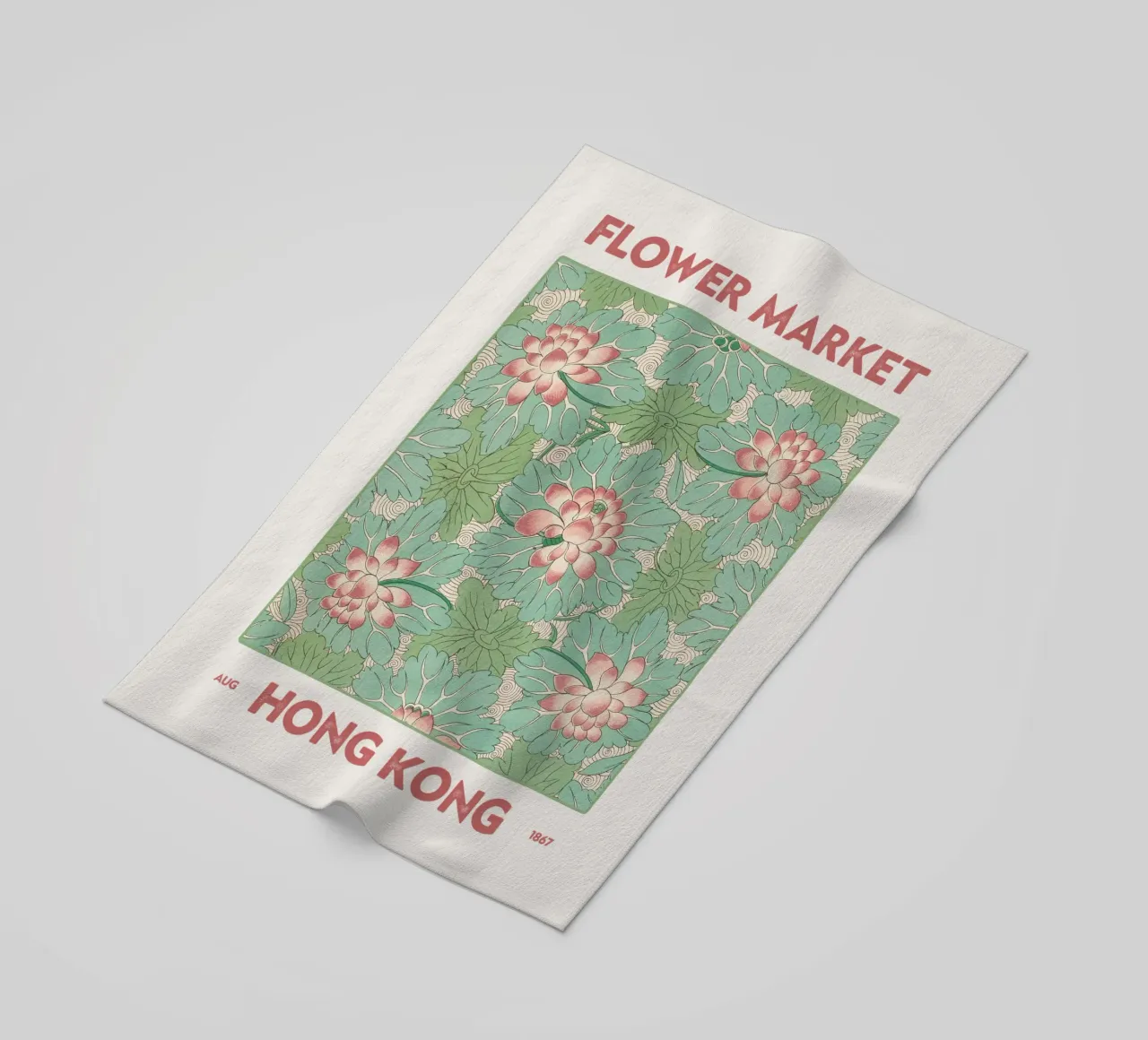 Mercato dei fiori di Hong Kong telo mare da Vintagrafica
