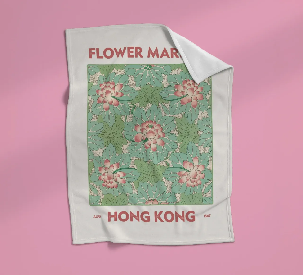 Mercato dei fiori di Hong Kong coperta in pile da Vintagrafica