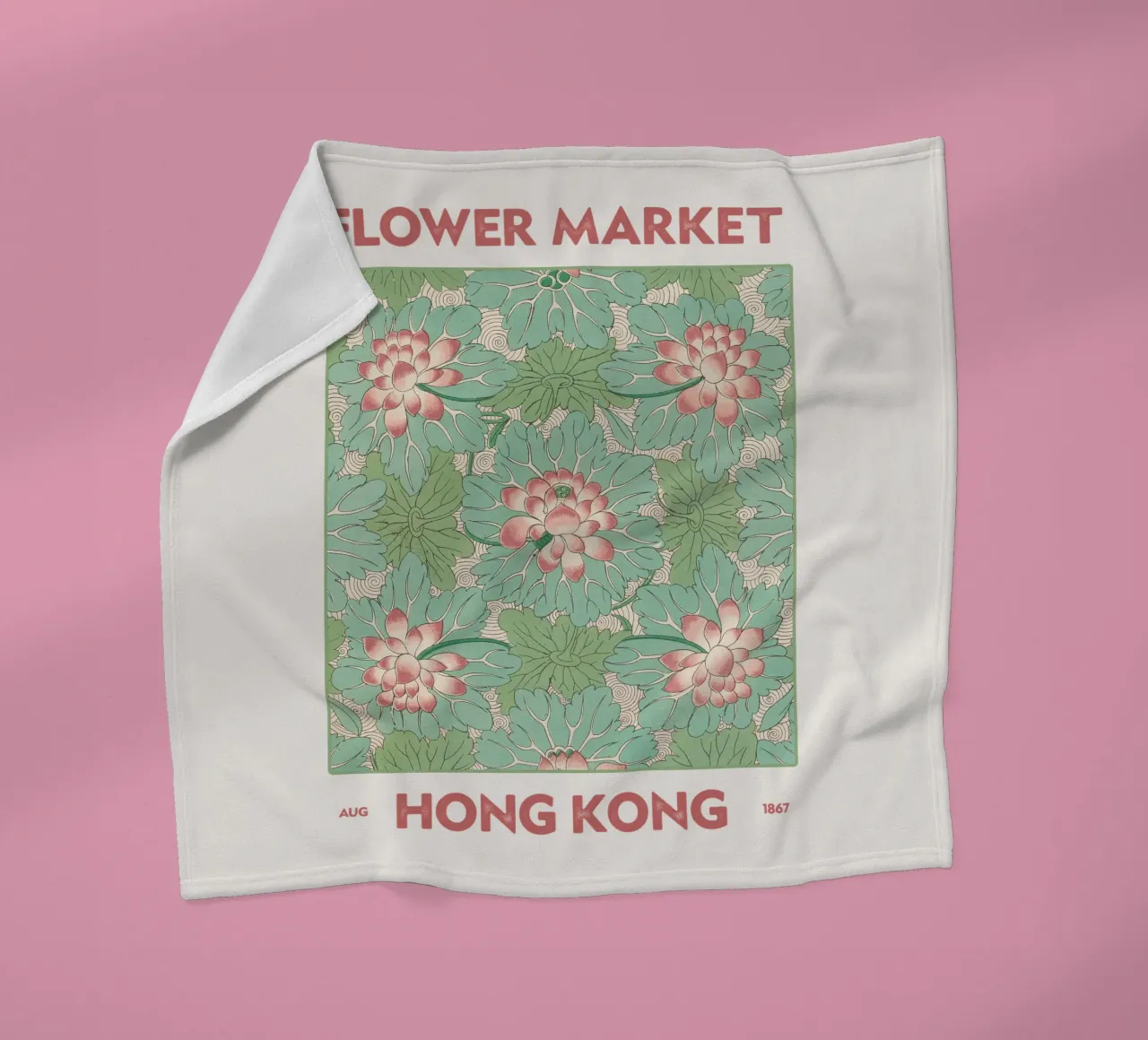 Mercato dei fiori di Hong Kong coperta in pile da Vintagrafica