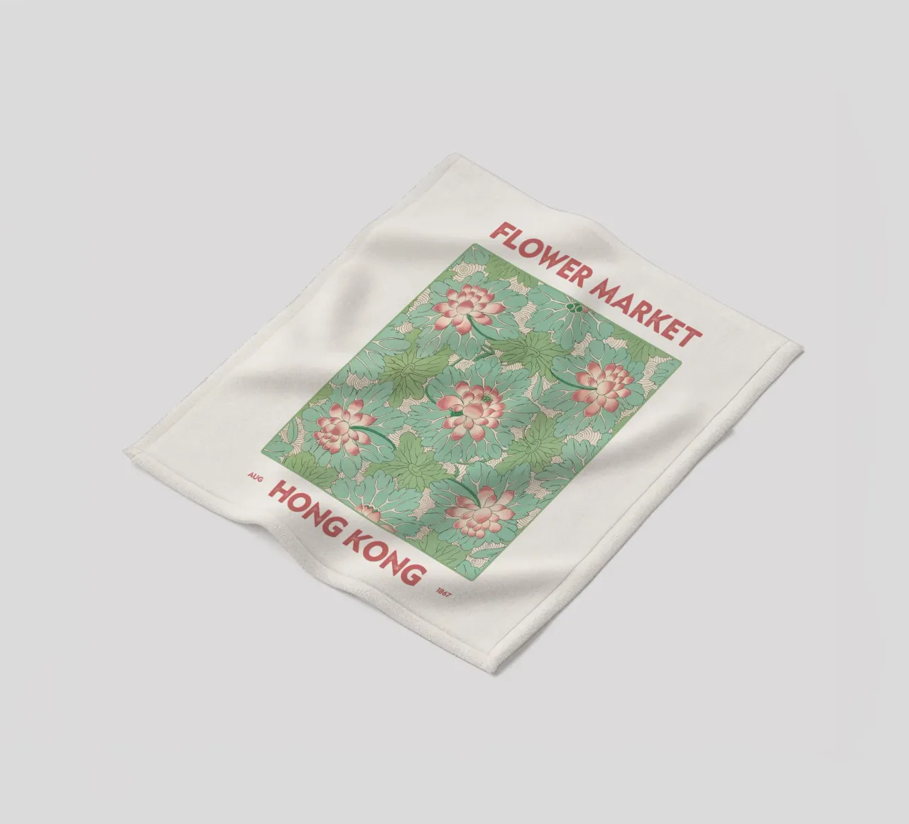 Mercato dei fiori di Hong Kong coperta in pile da Vintagrafica