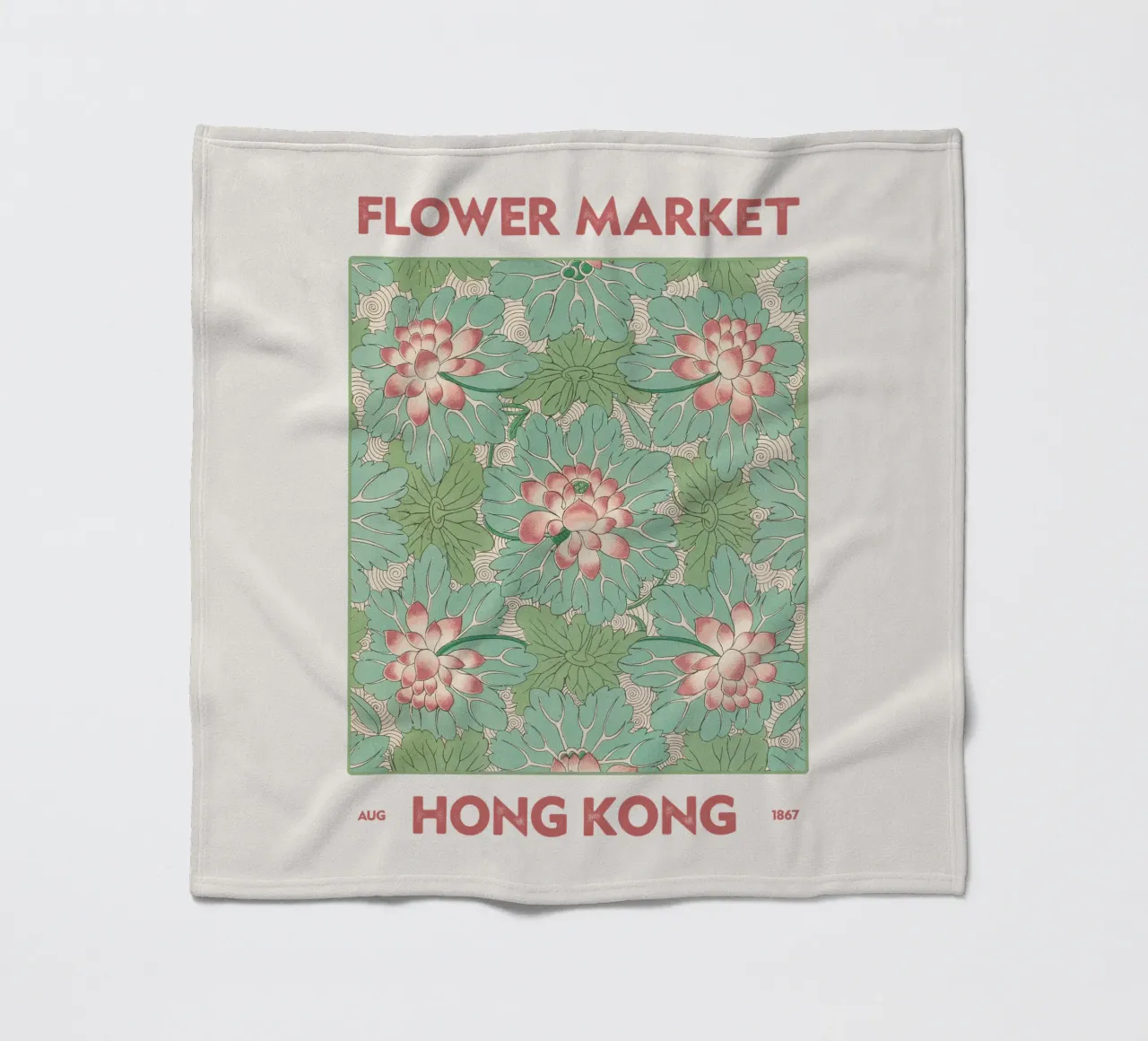 Mercato dei fiori di Hong Kong coperta in pile da Vintagrafica