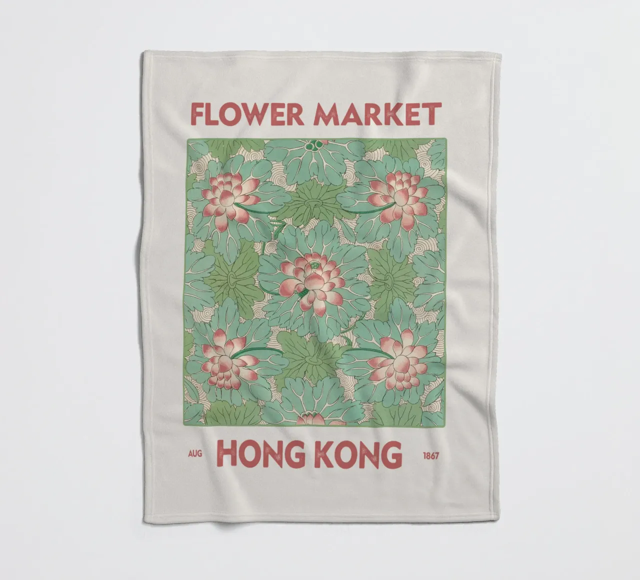Mercato dei fiori di Hong Kong coperta in pile da Vintagrafica