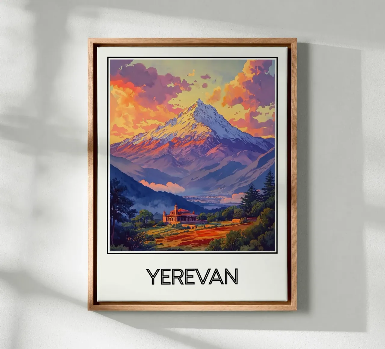 Yerevan canvas met Baklijst van Frame the World