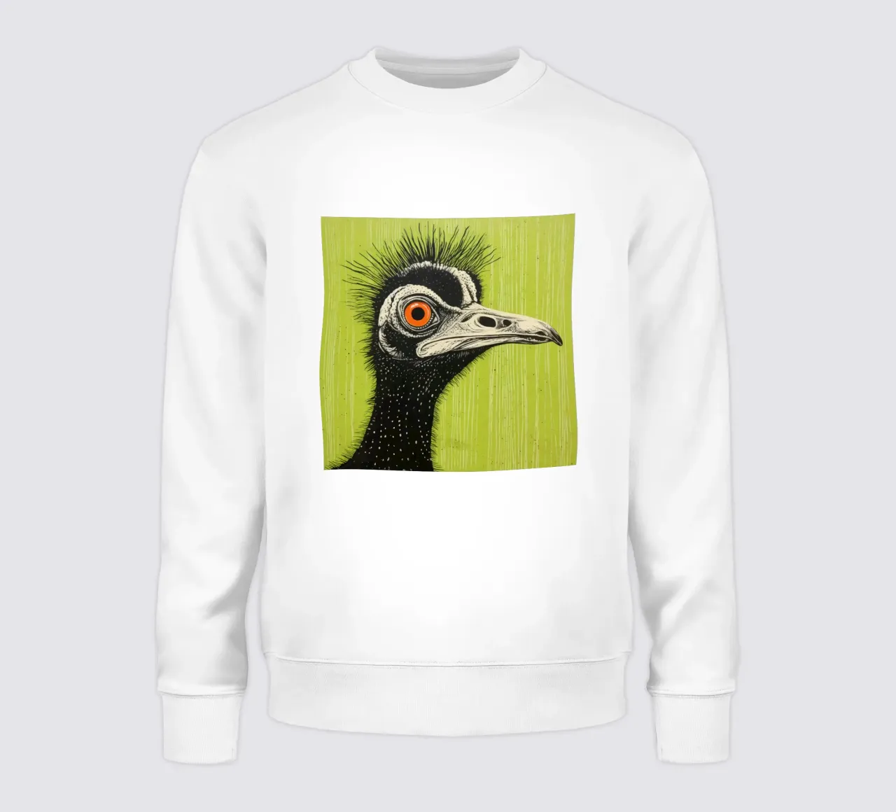 Cassowary verde 3 felpa da Minimal Animal Art