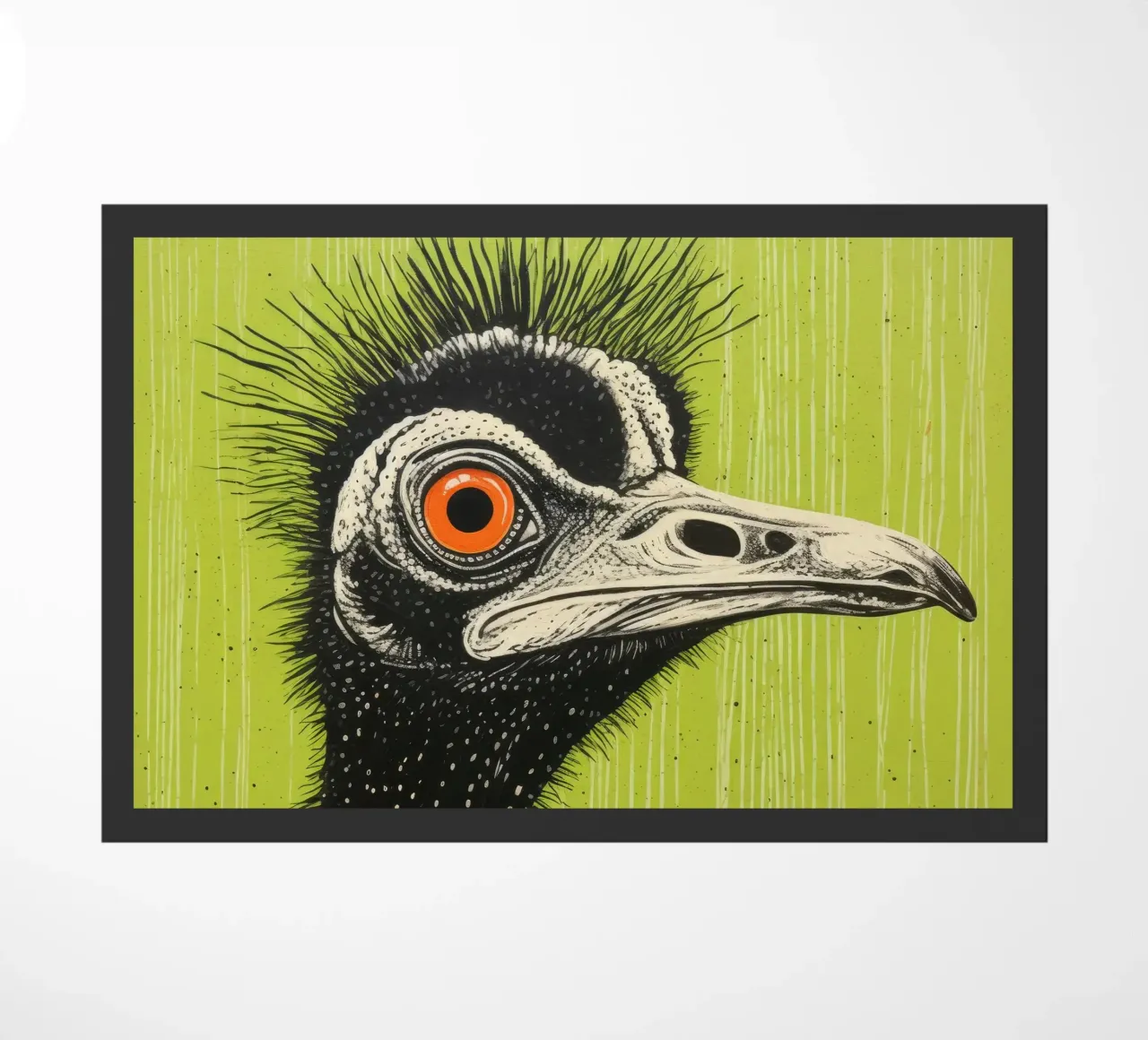 Cassowary verde zerbino da Minimal Animal Art