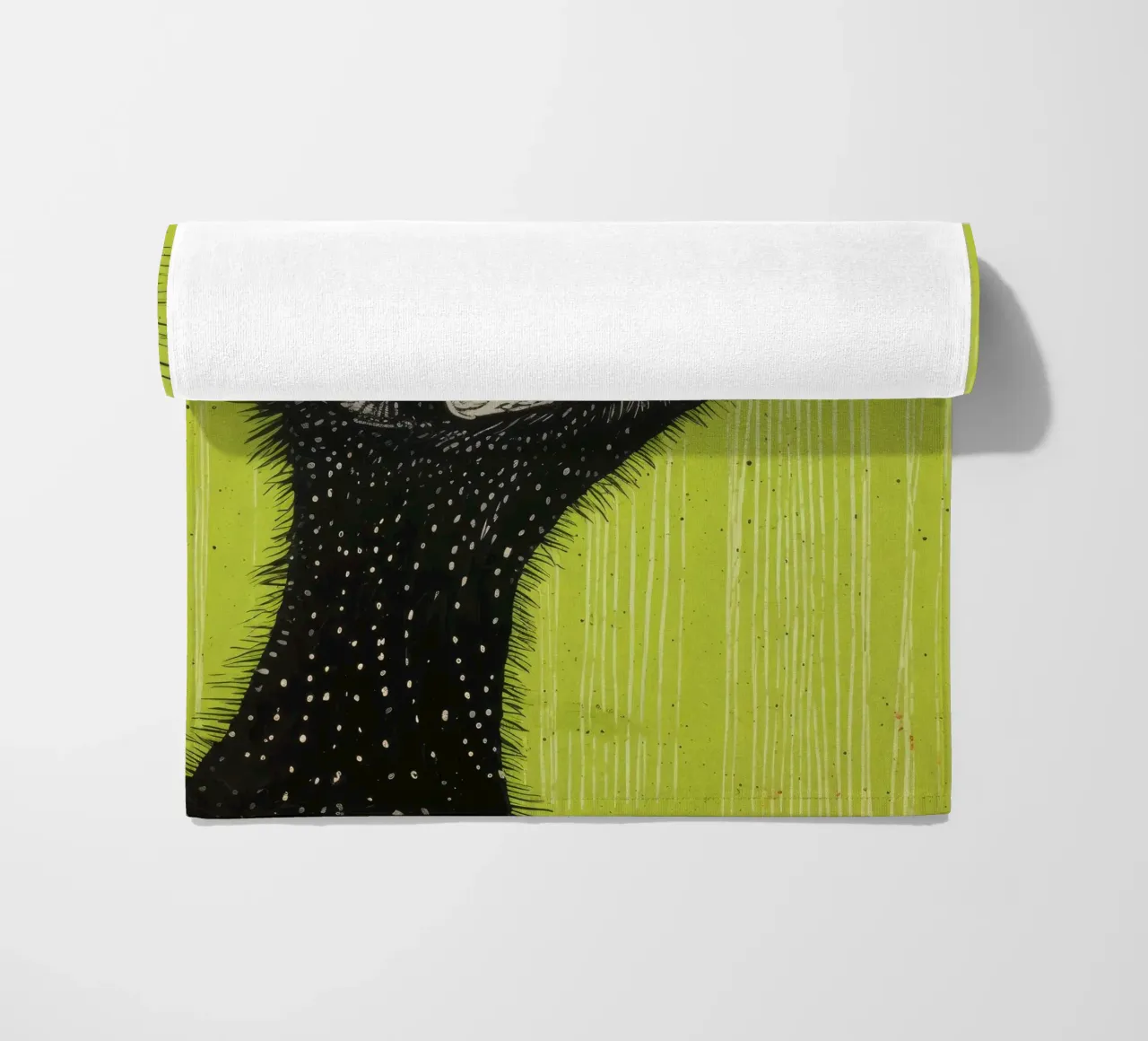 Cassowary verde 3 telo mare da Minimal Animal Art