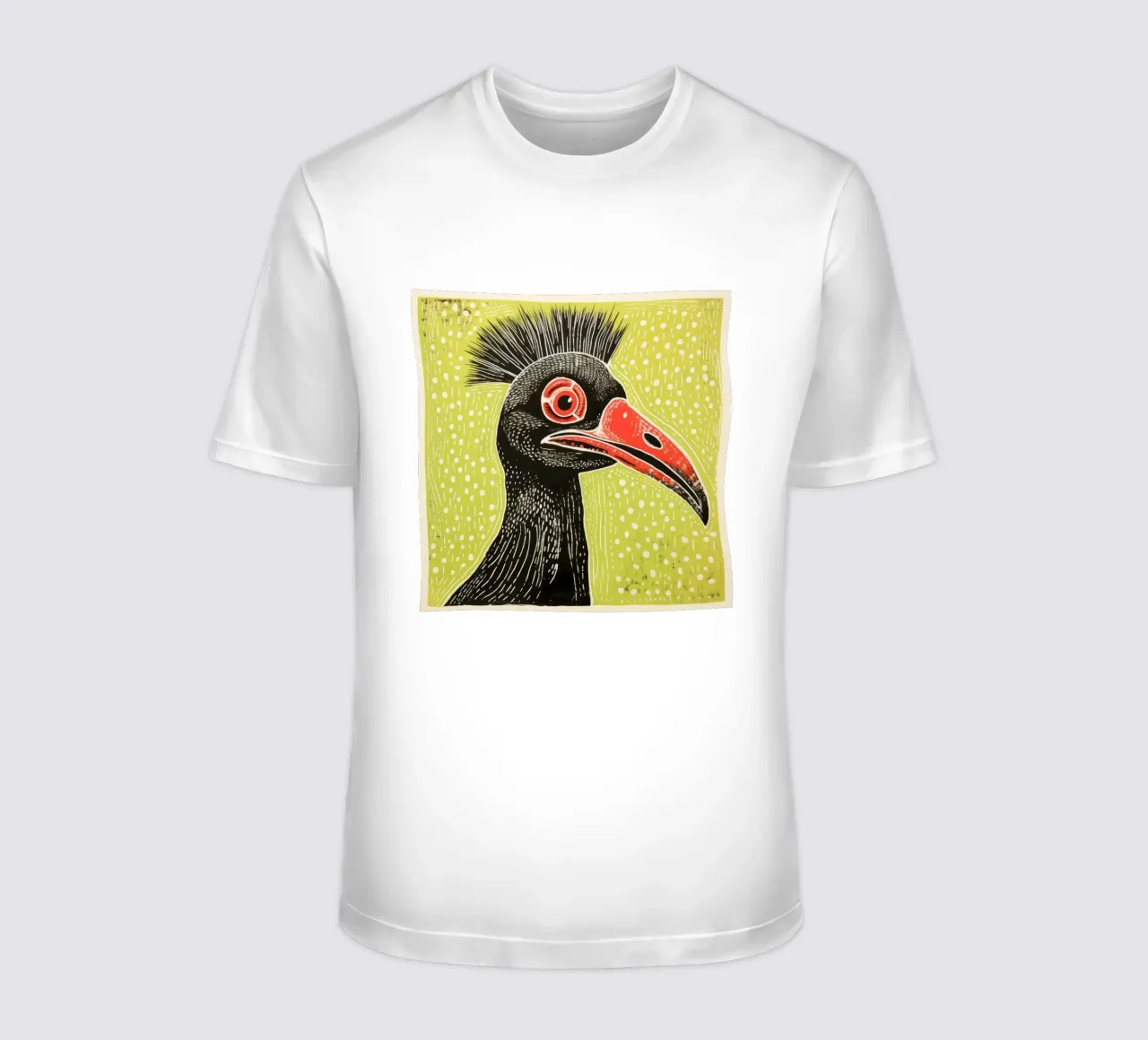 Cassowary verde 4 t-shirt da Minimal Animal Art