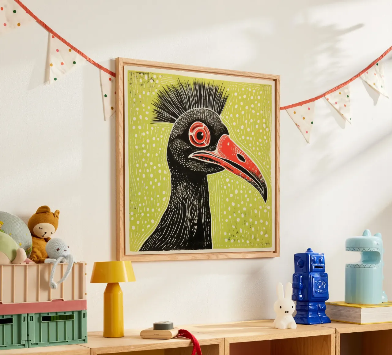 Cassowary verde 4 plexiglass da Minimal Animal Art