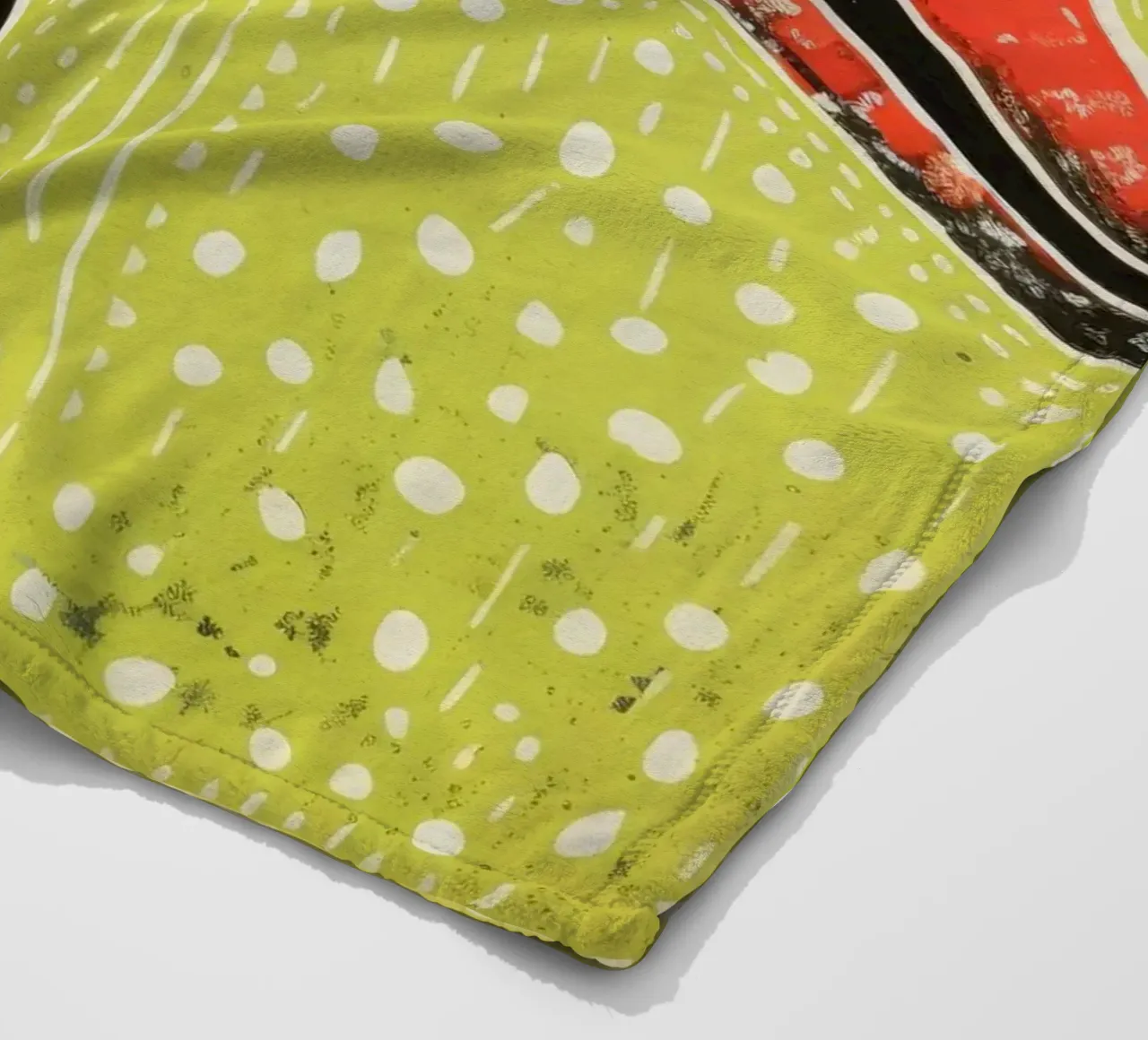 Cassowary verde 4 coperta in pile da Minimal Animal Art