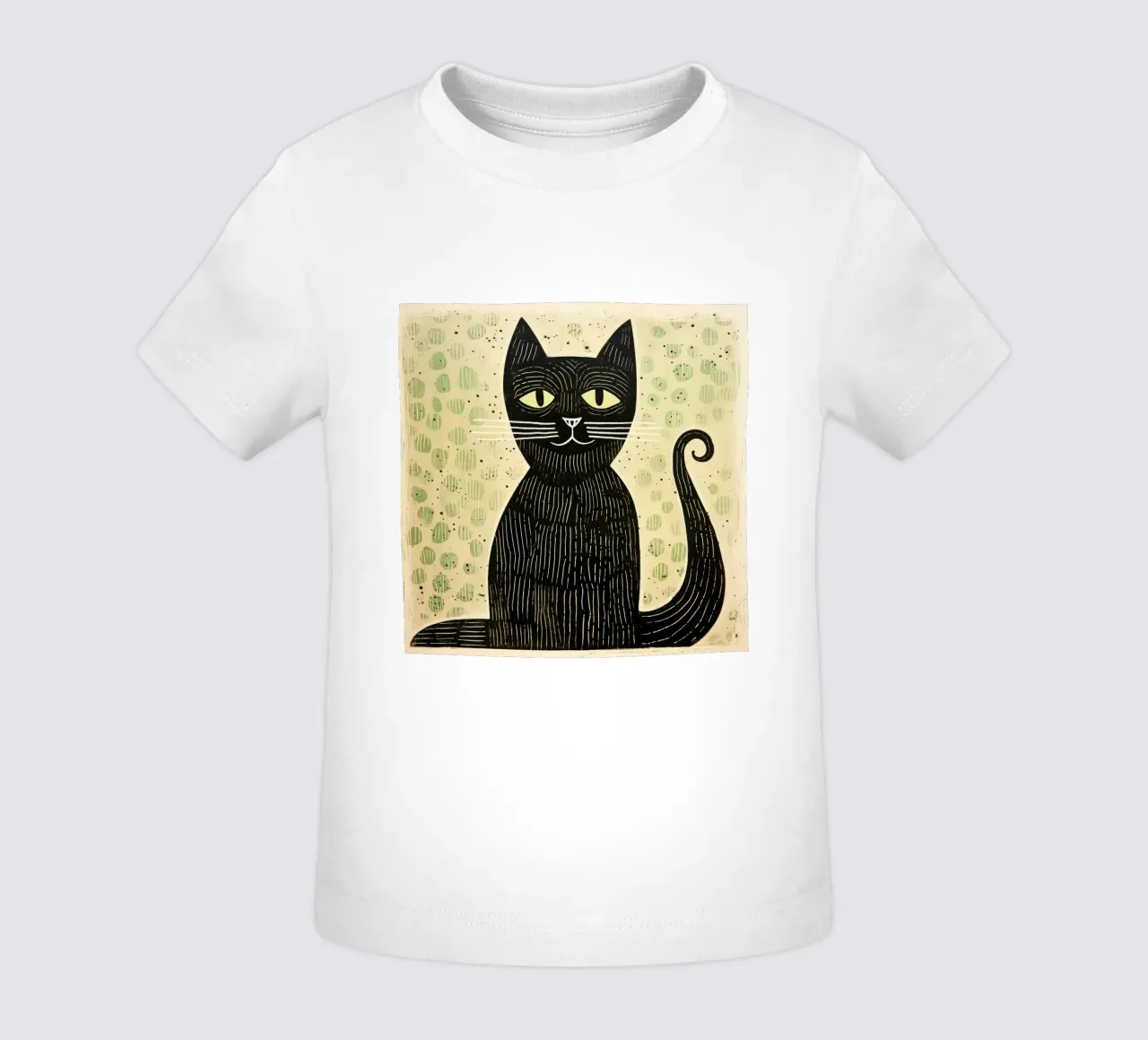 Gatto verde 2 maglietta neonato da Minimal Animal Art