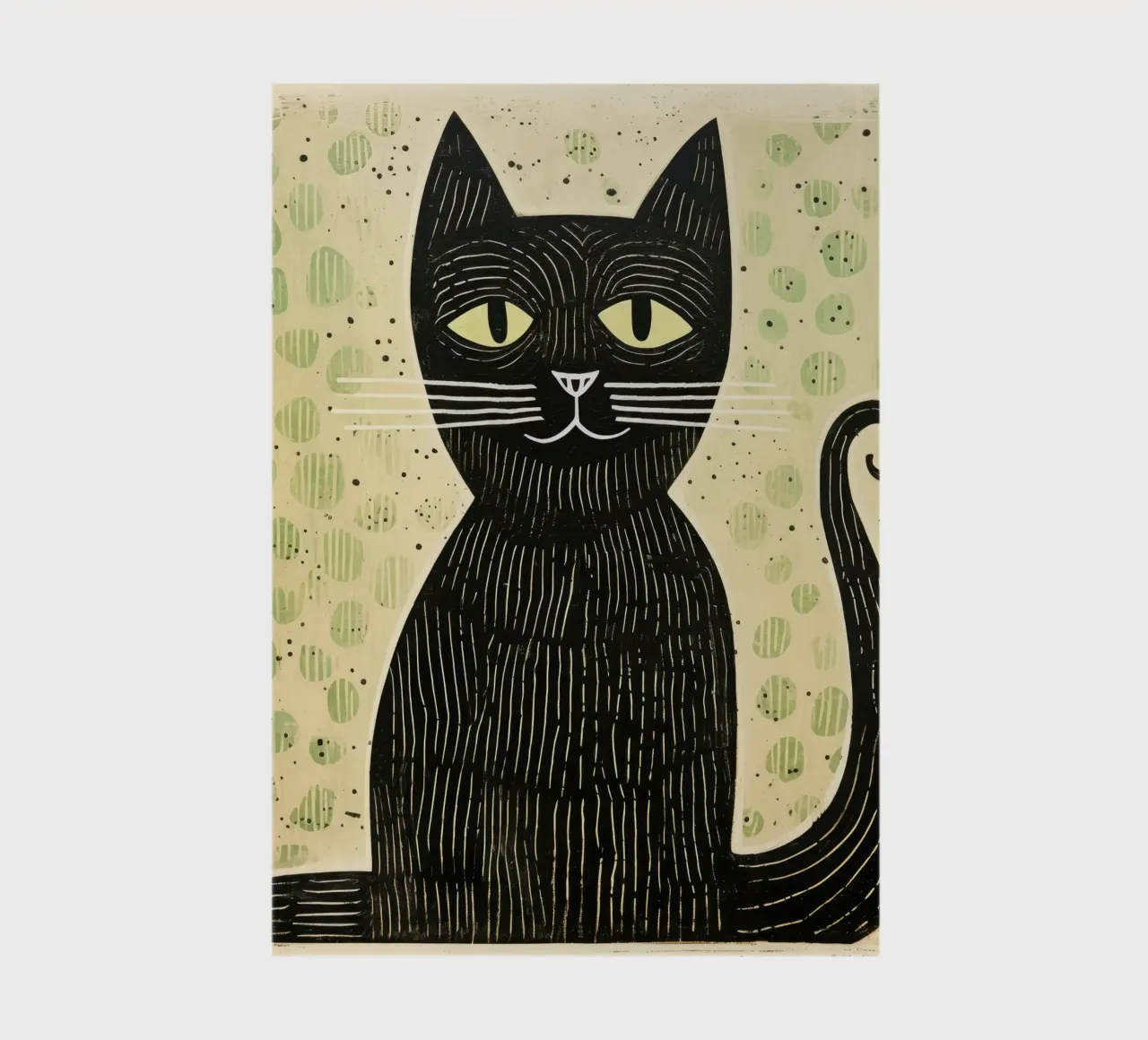 Green Cat 2 notebook by Minimal Animal Art