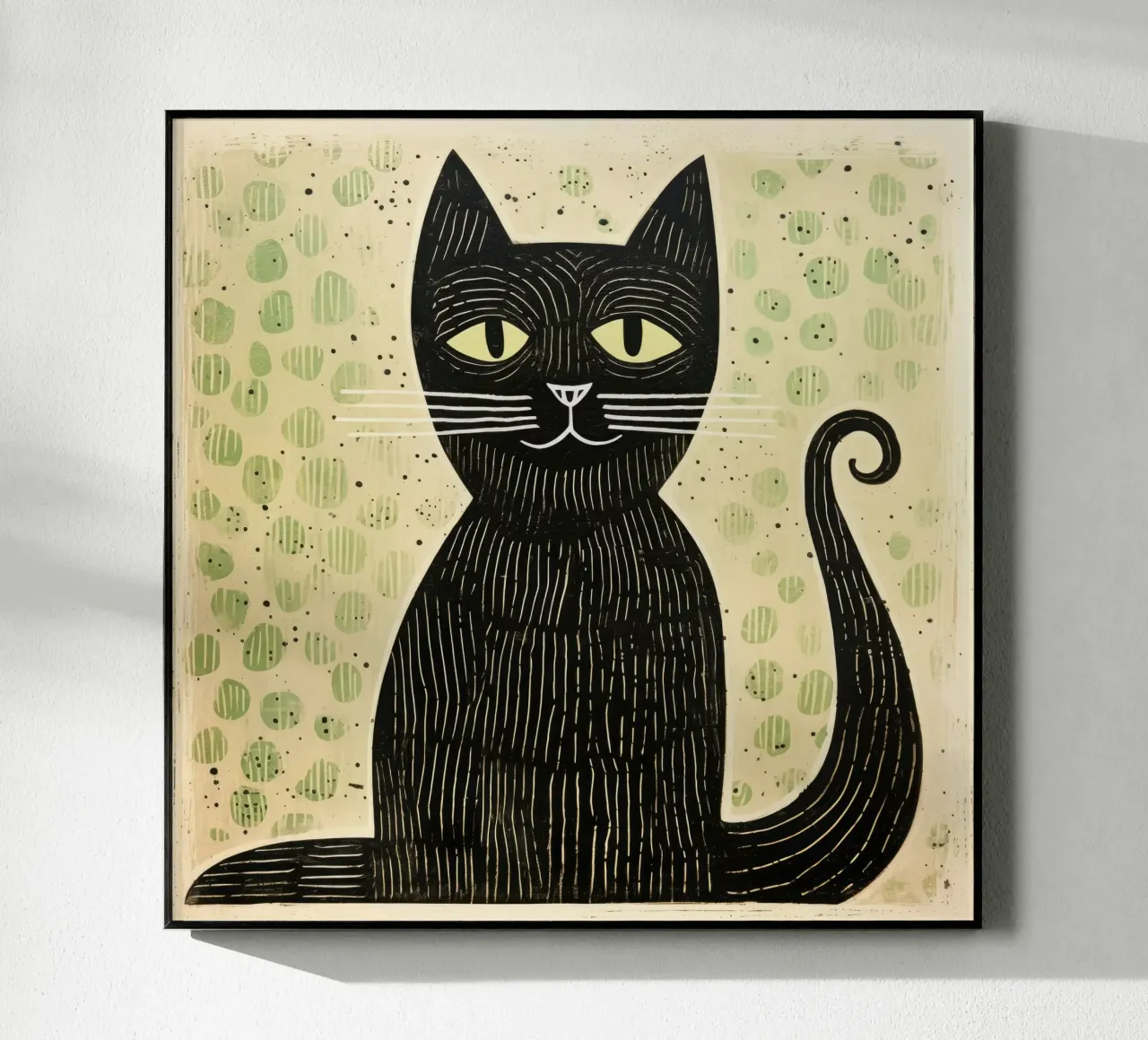 Green Cat plexiglass da Minimal Animal Art