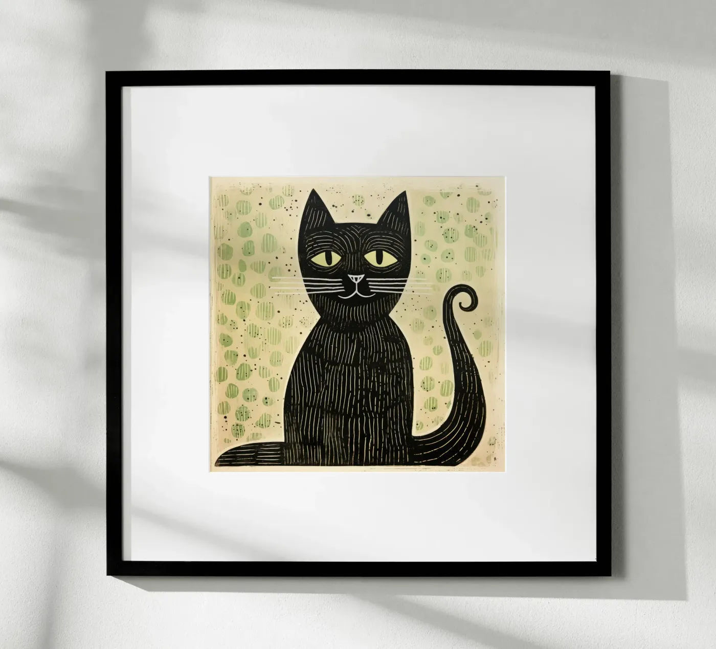 Green Cat poster da Minimal Animal Art