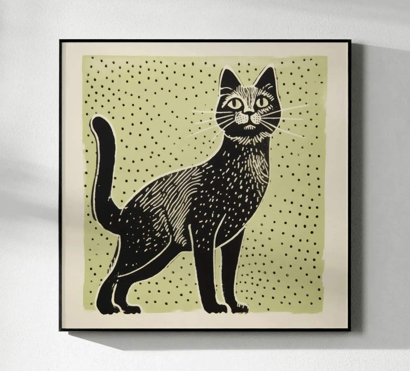 Green Cat plexiglass da Minimal Animal Art