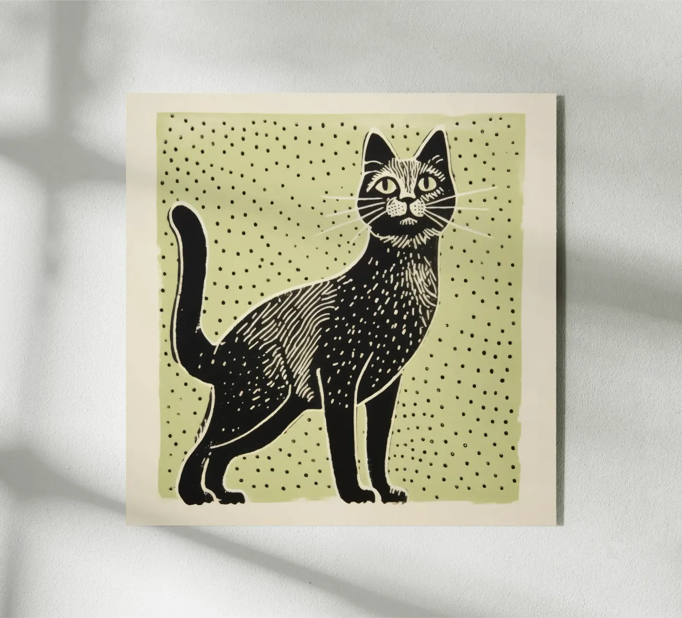 Green Cat plexiglass da Minimal Animal Art