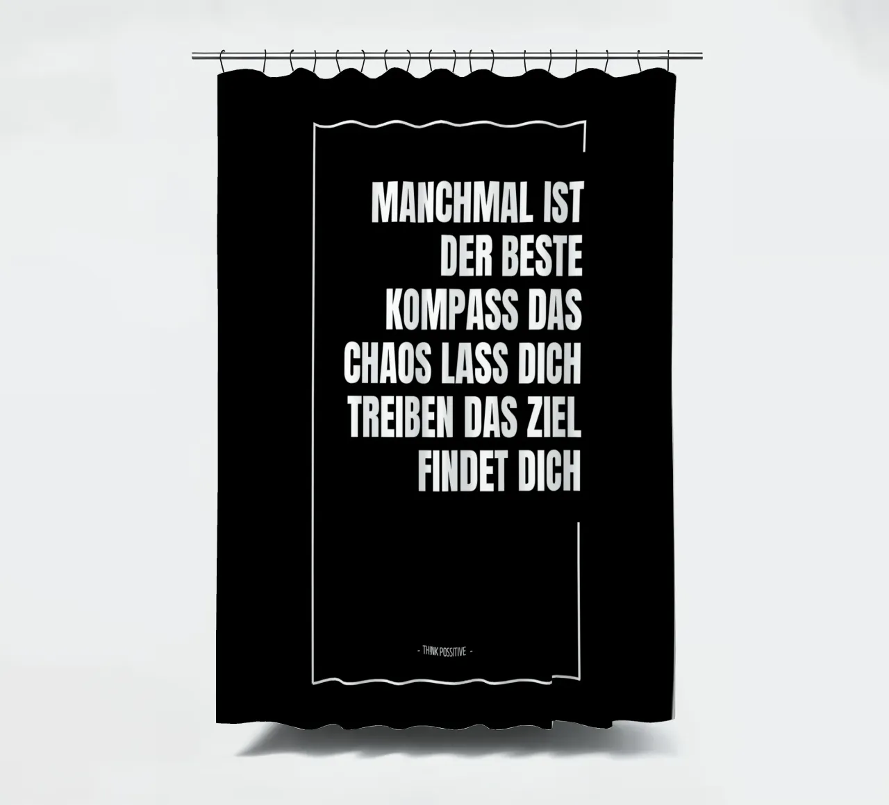 CHAOS ALS KOMPASS Duschvorhang von Einfach Uebel