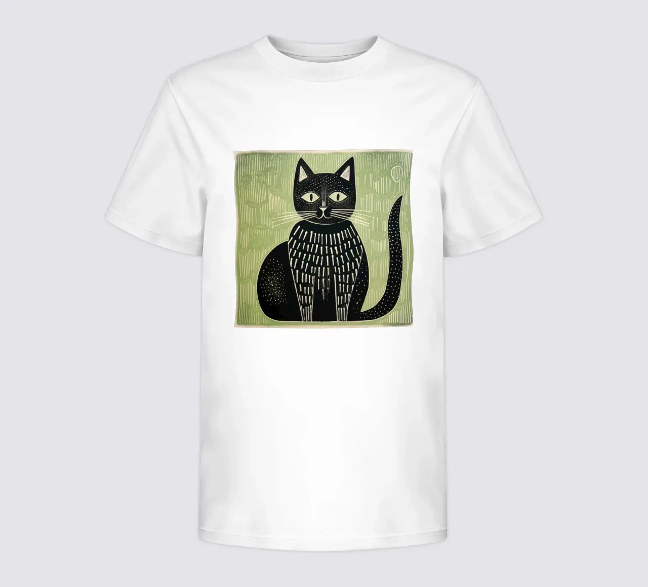 Green Cat 4 kids t-shirt by Minimal Animal Art