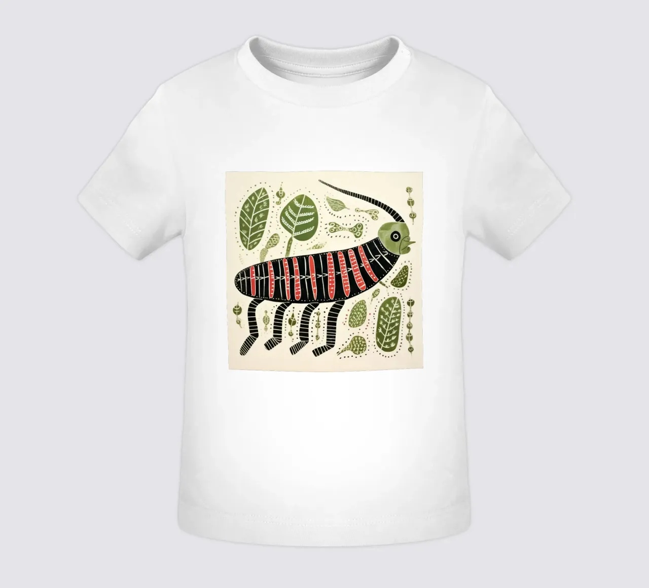 Grüner Tausendfüßler 1 Baby T-Shirt von Minimal Animal Art