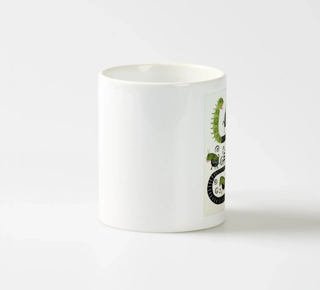 Millepiedi verde 2 tazza in ceramica da Minimal Animal Art