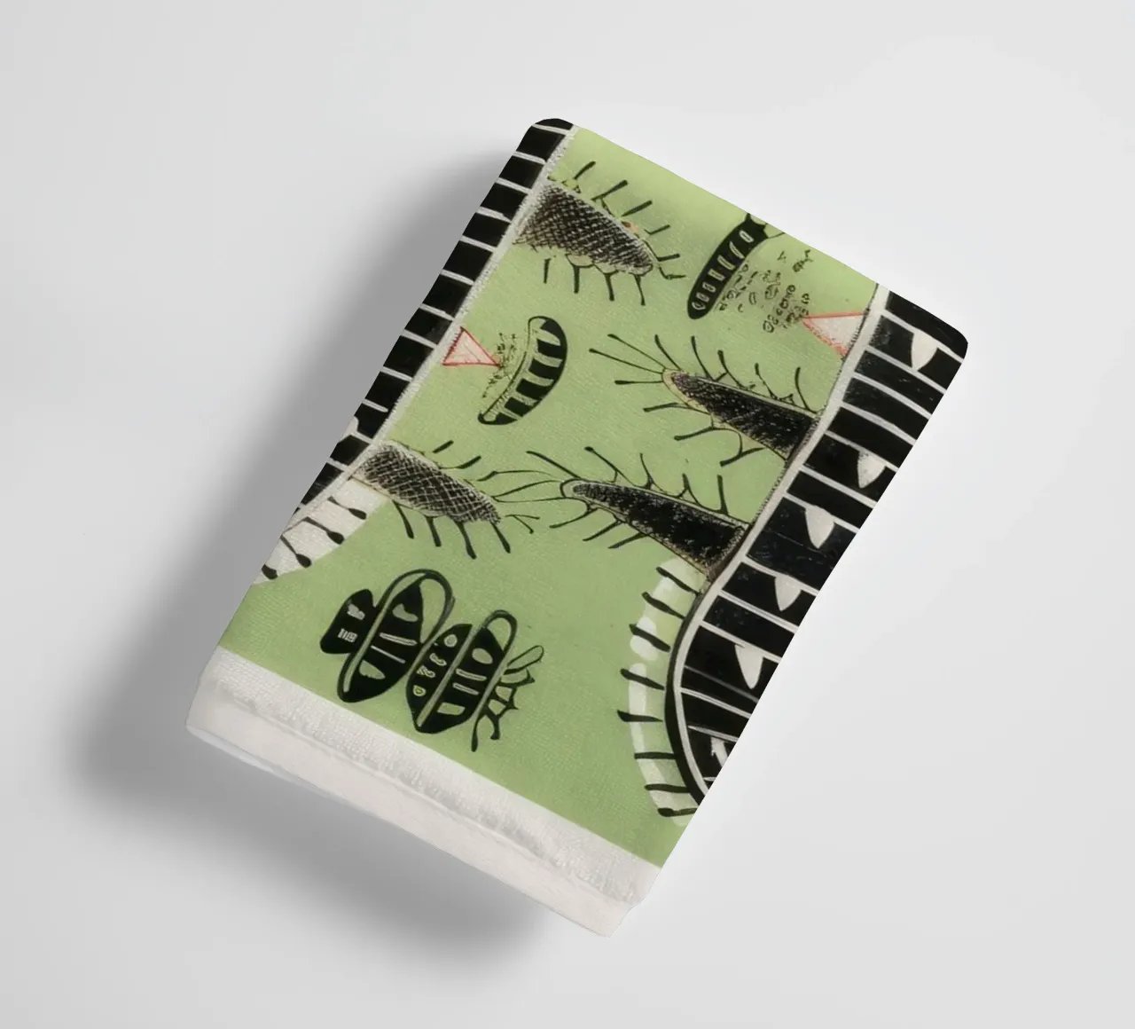 Millepiedi verde 3 asciugamano da bagno da Minimal Animal Art