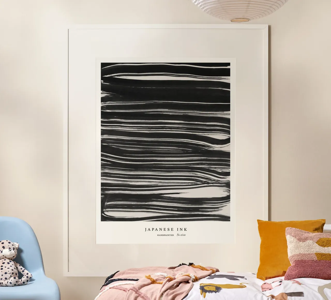 Simple Art Line No 67 poster con telaio in legno da treechild