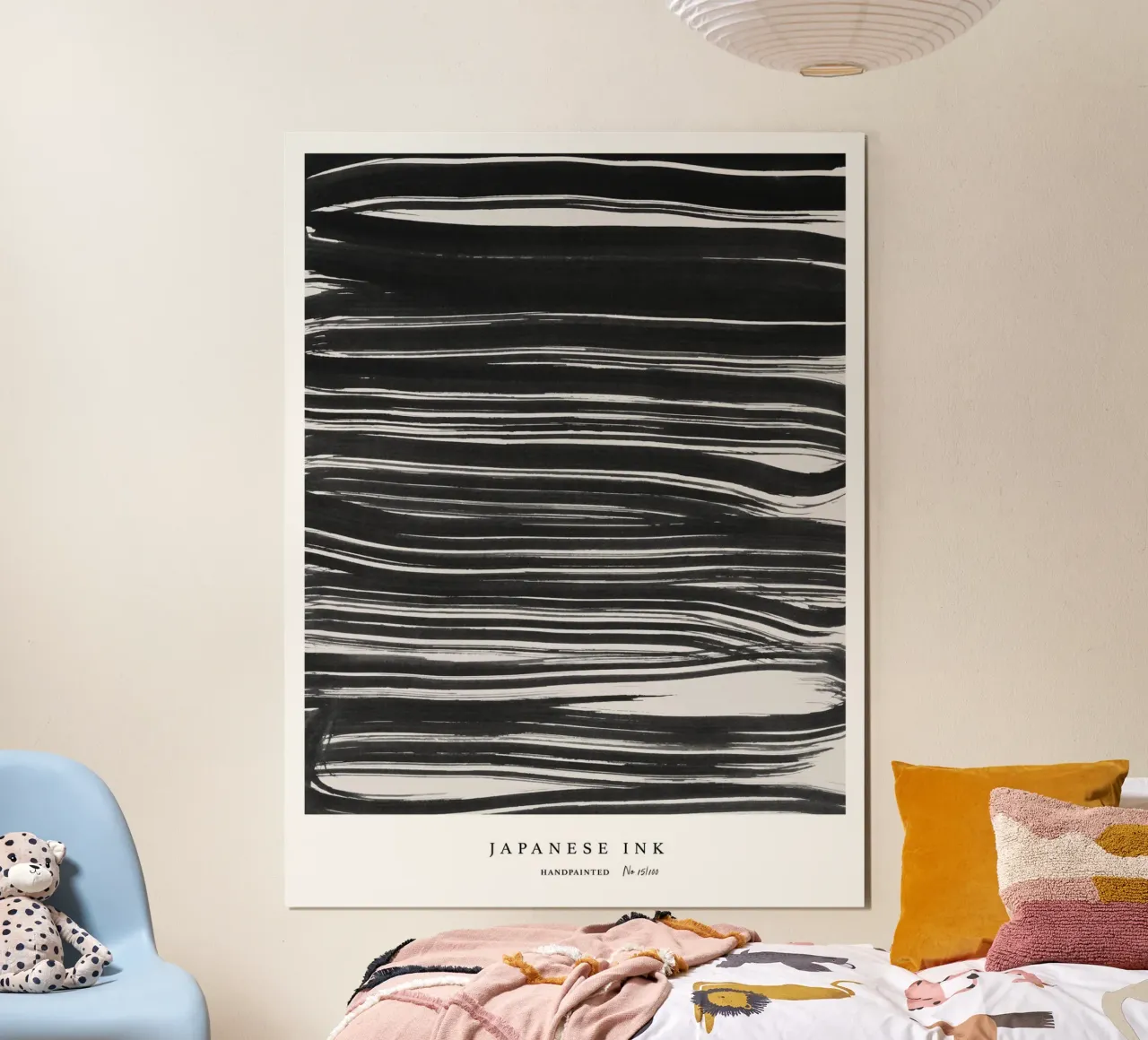 Simple Art Line No 67 poster con telaio in legno da treechild