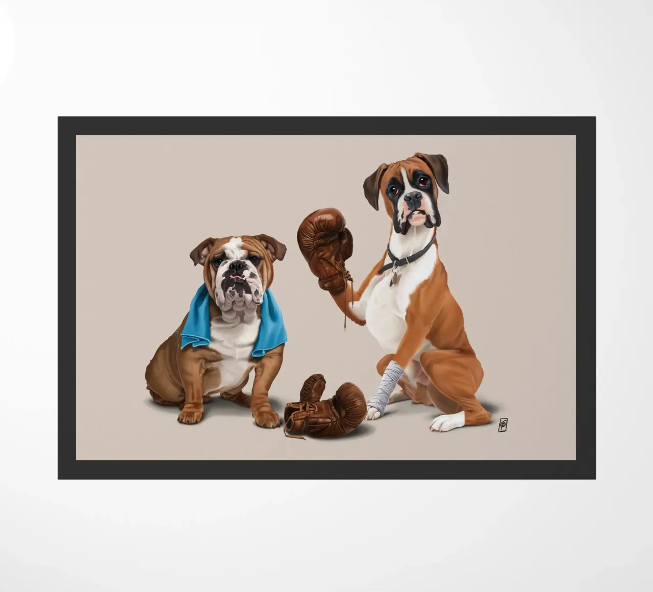 Raging (Colour) doormat by Rob Art | Illustration