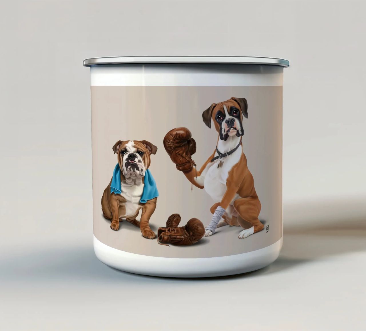 Raging (Colour) tazza in smalto da Rob Art | Illustration