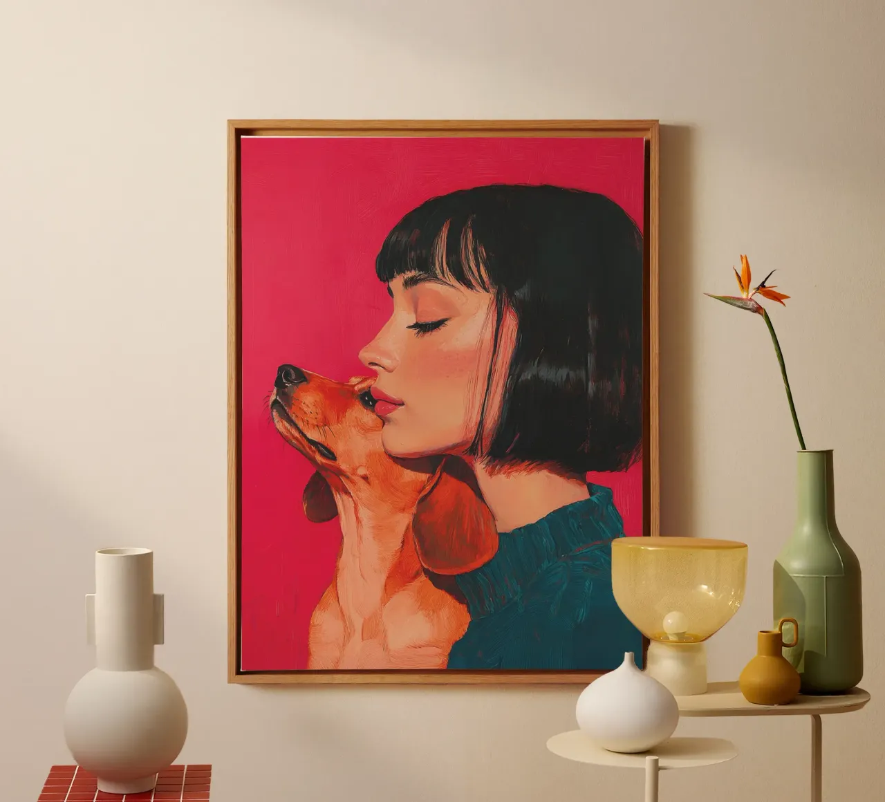 My dog and I (No. 1) canvas by Katja Stehle Design