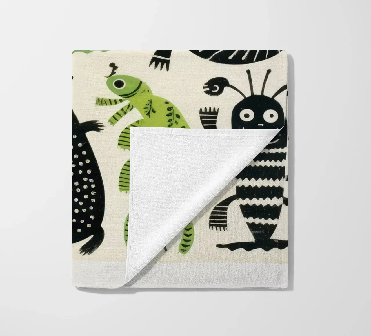 Millepiedi verde 4 telo mare da Minimal Animal Art