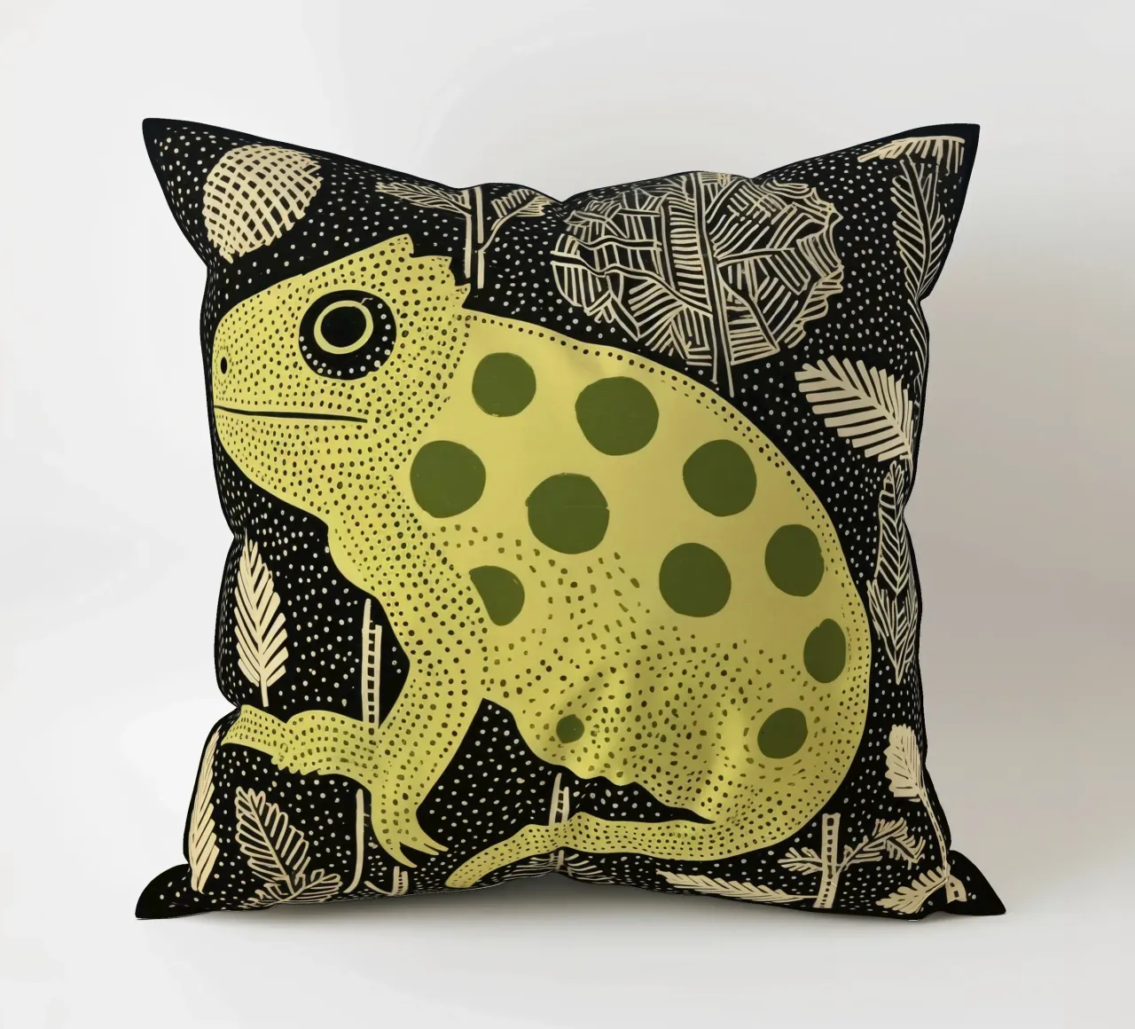 Camaleonte verde 2 cuscino da Minimal Animal Art