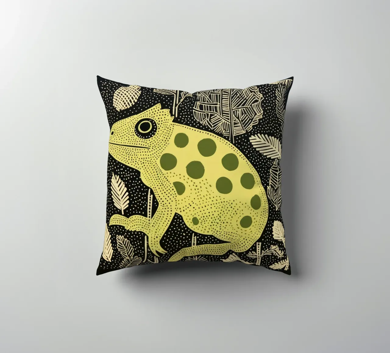 Camaleonte verde 2 cuscino da Minimal Animal Art
