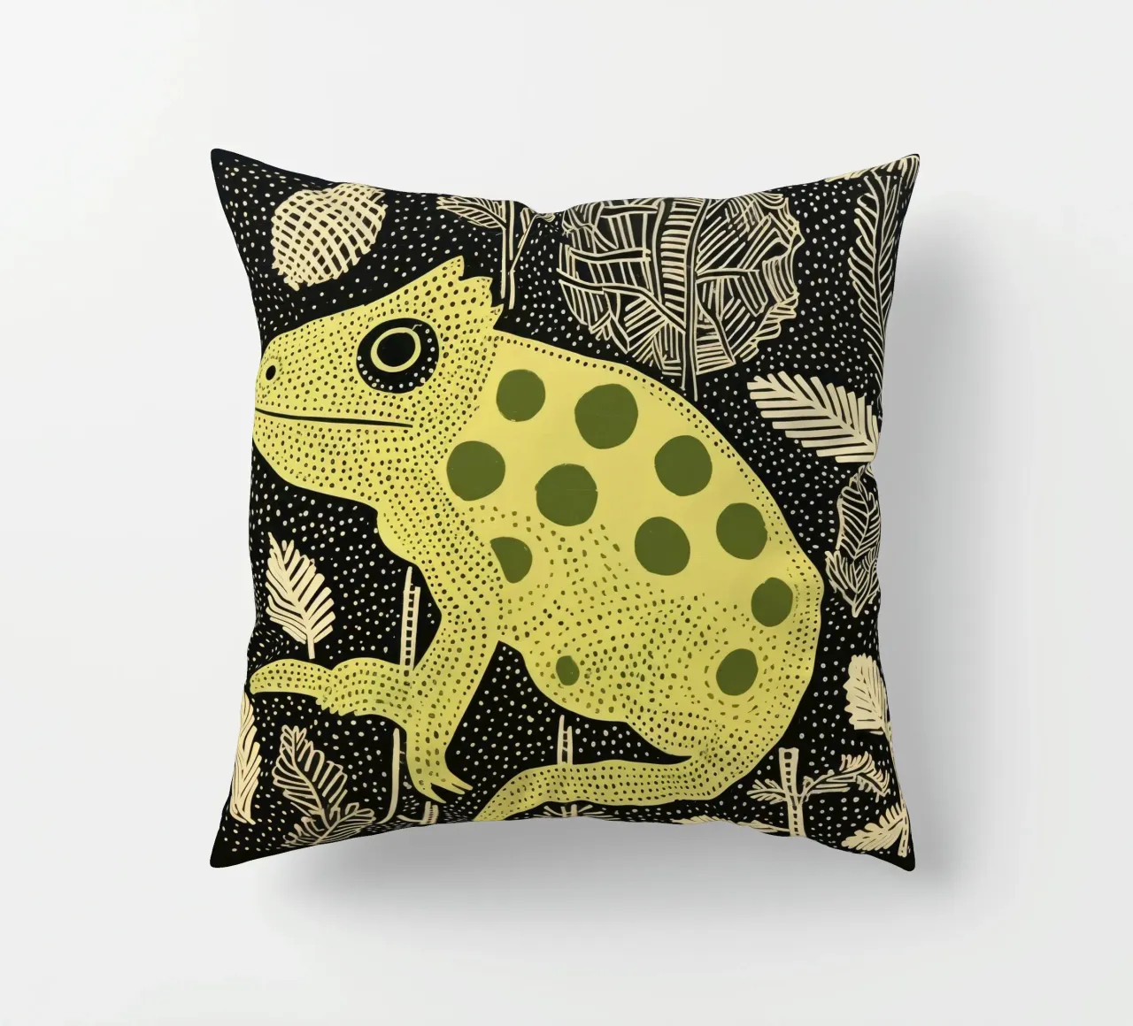 Camaleonte verde 2 cuscino da Minimal Animal Art