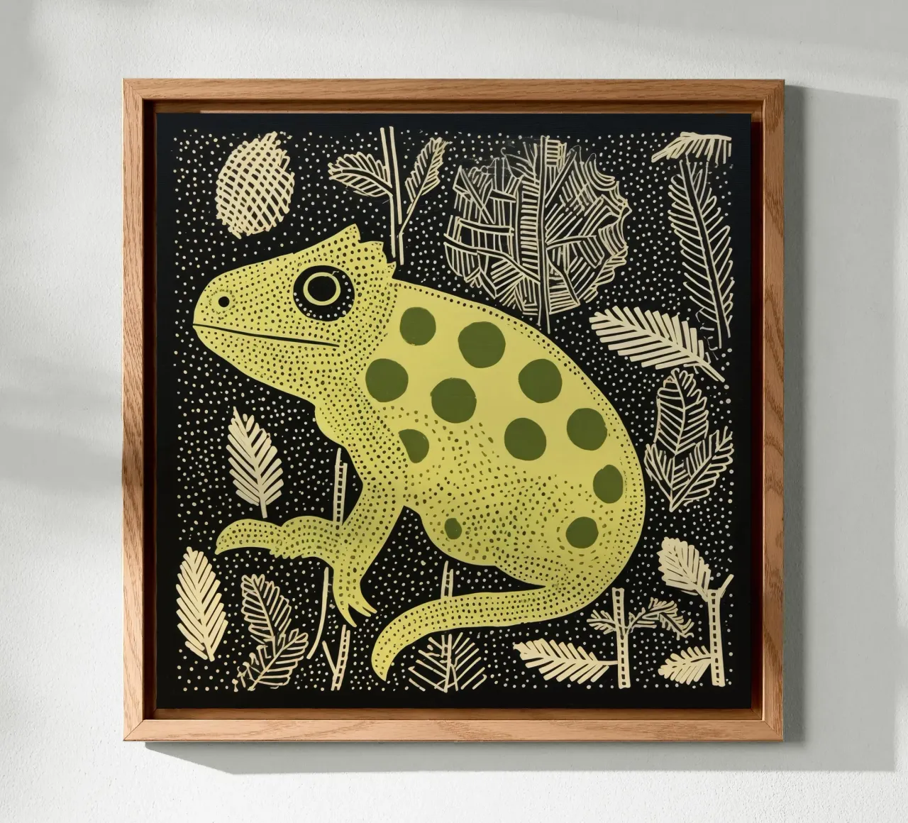 Green Chameleon 2 alu-dibond by Minimal Animal Art