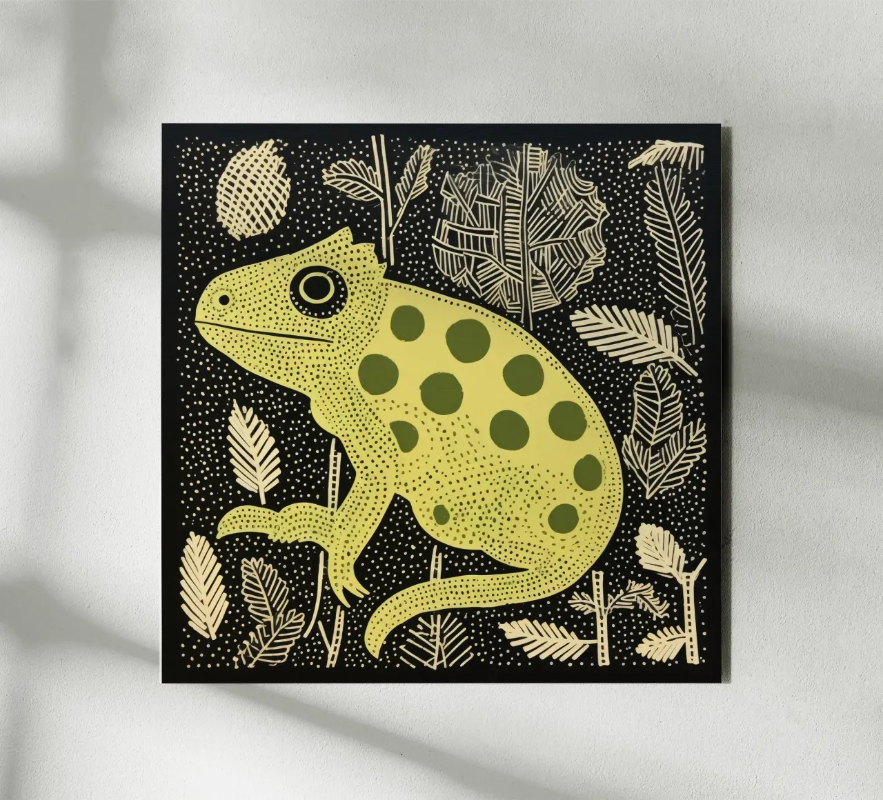 Green Chameleon 2 alu-dibond by Minimal Animal Art
