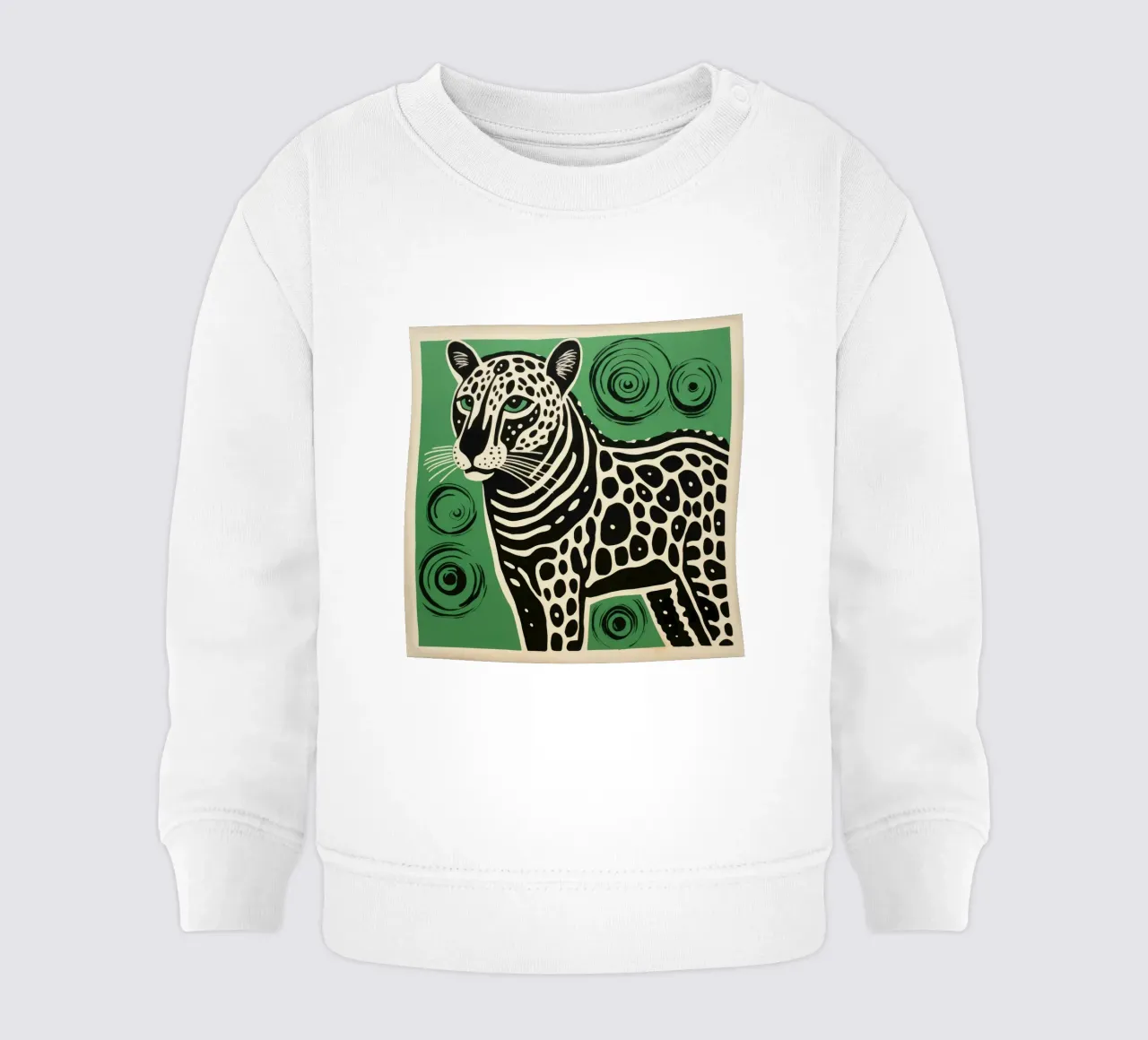 Ghepardo verde 1 felpa neonato da Minimal Animal Art
