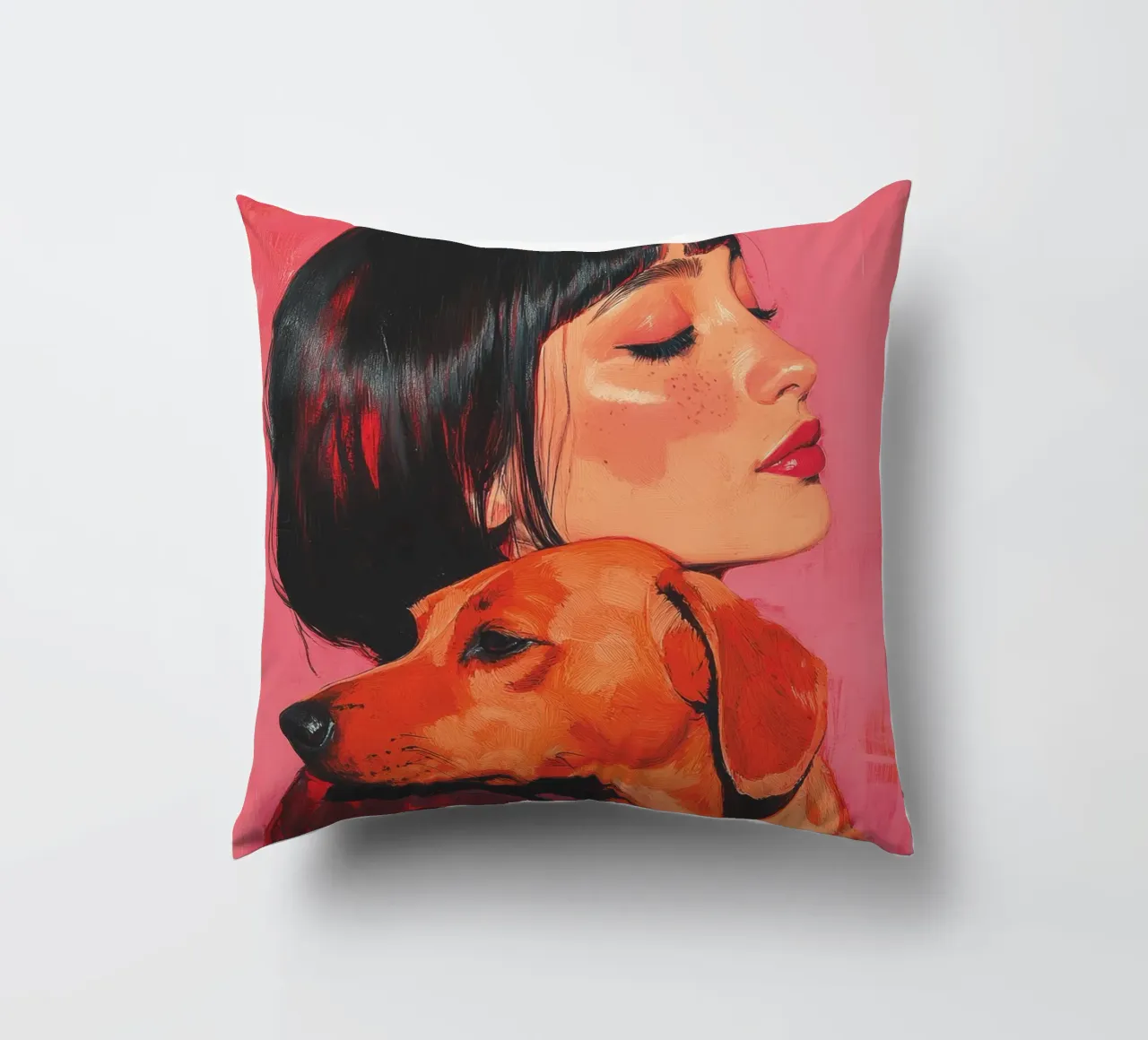 Io e il mio cane (n. 2) cuscino da Katja Stehle Design
