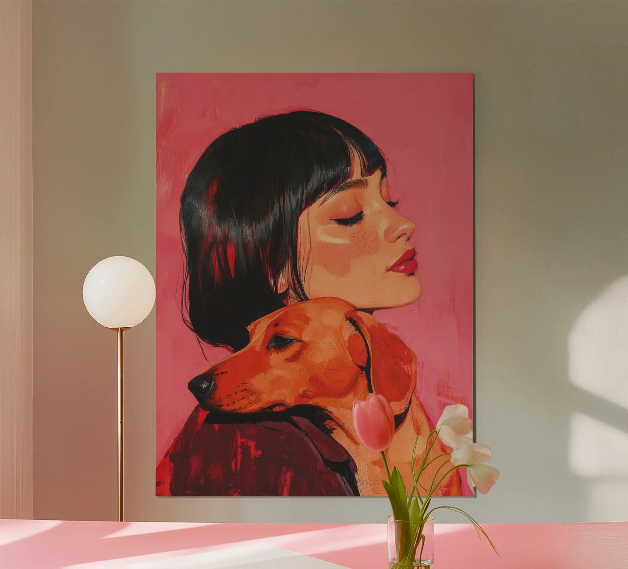 Mein Hund und ich (Nr. 2) Poster von Katja Stehle Design