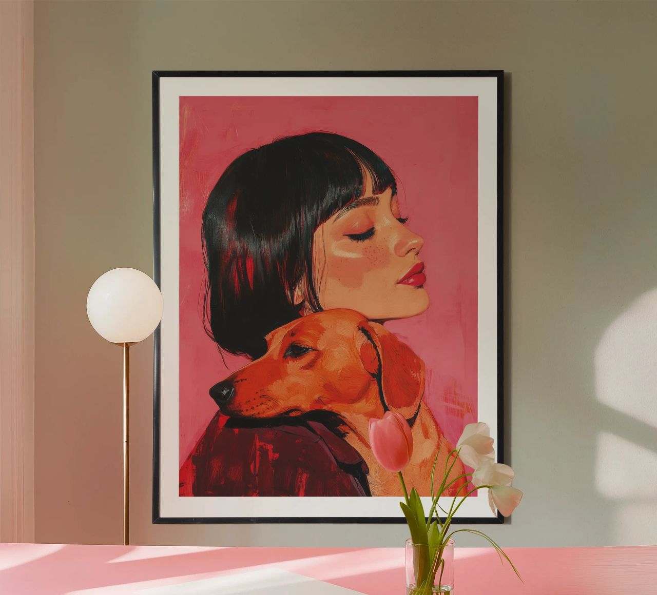 Mein Hund und ich (Nr. 2) Poster von Katja Stehle Design
