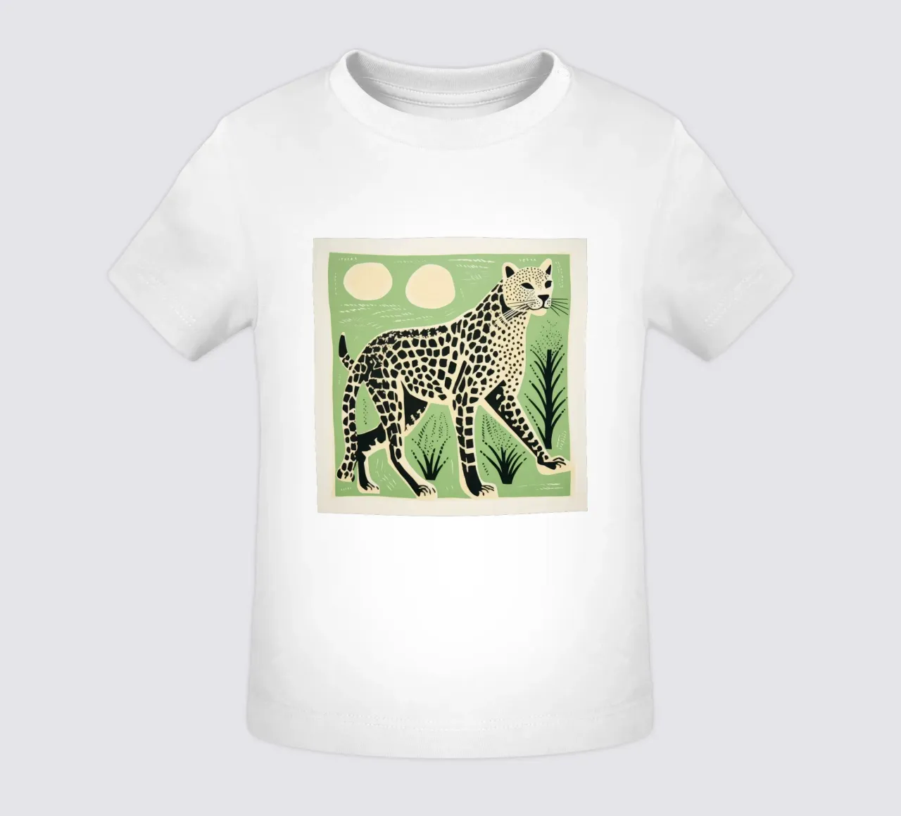 Ghepardo verde 3 maglietta neonato da Minimal Animal Art
