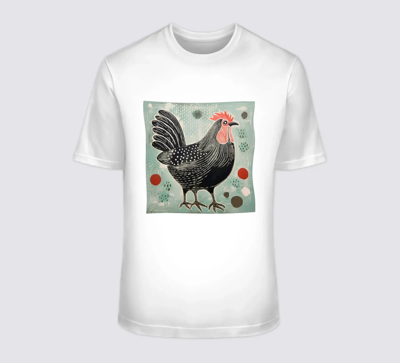 Pollo verde 1 t-shirt da Minimal Animal Art