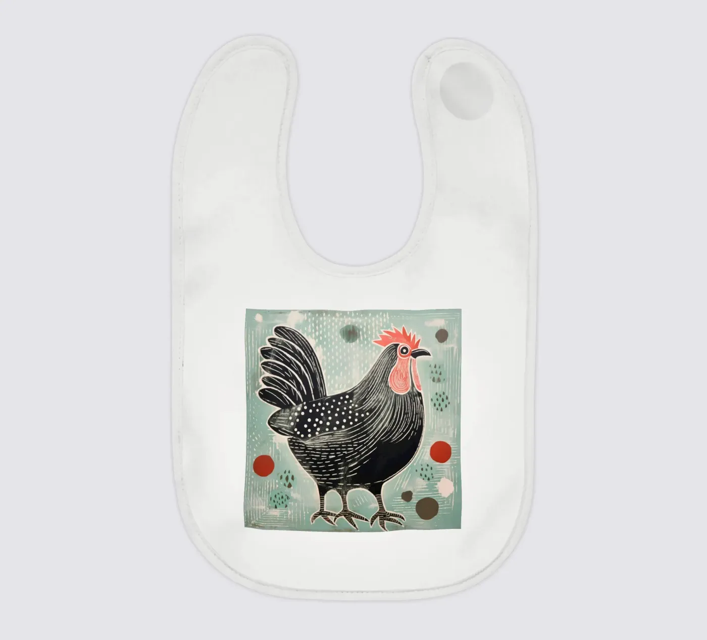 Pollo verde bavaglino da Minimal Animal Art