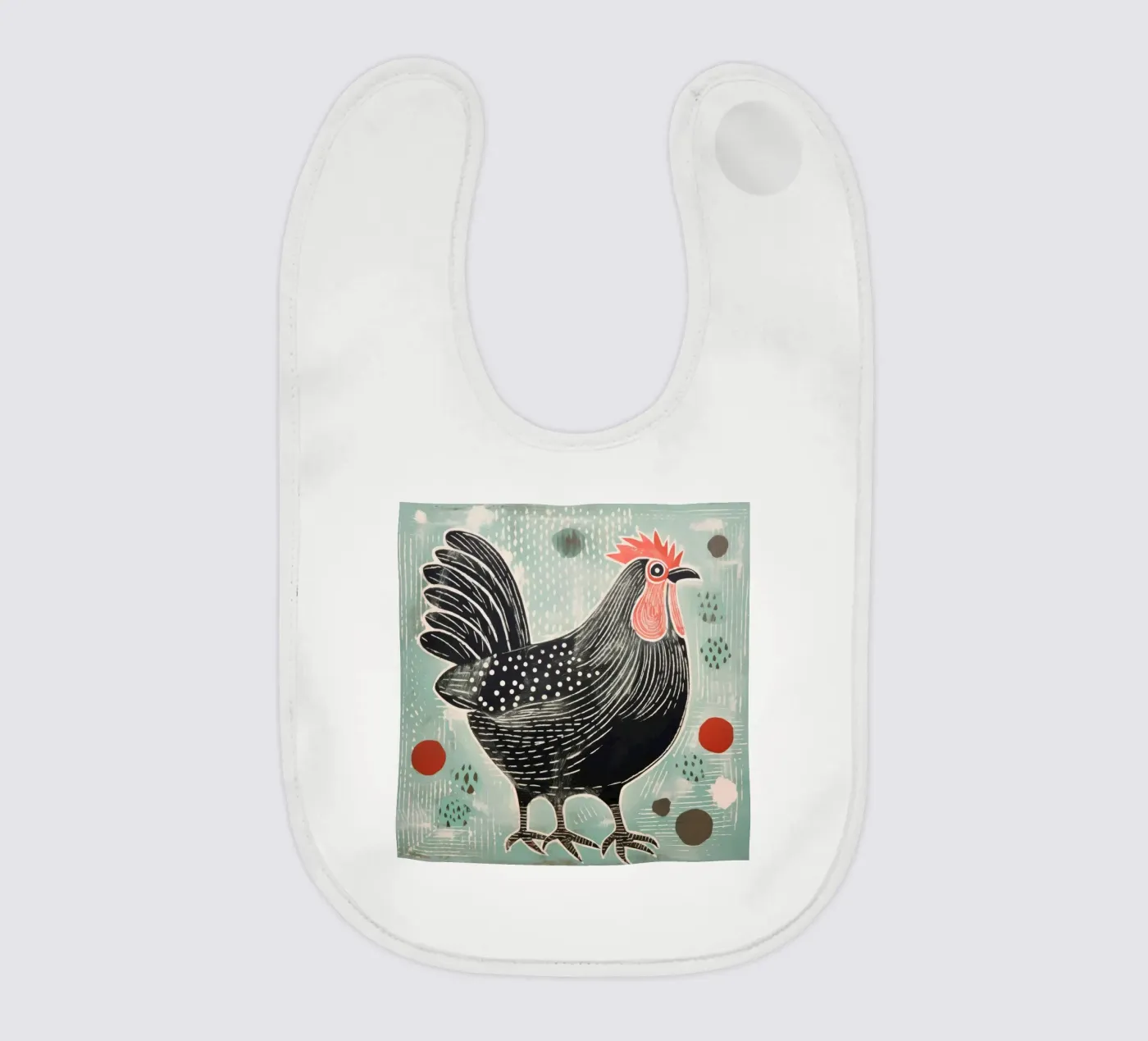 Pollo verde bavaglino da Minimal Animal Art