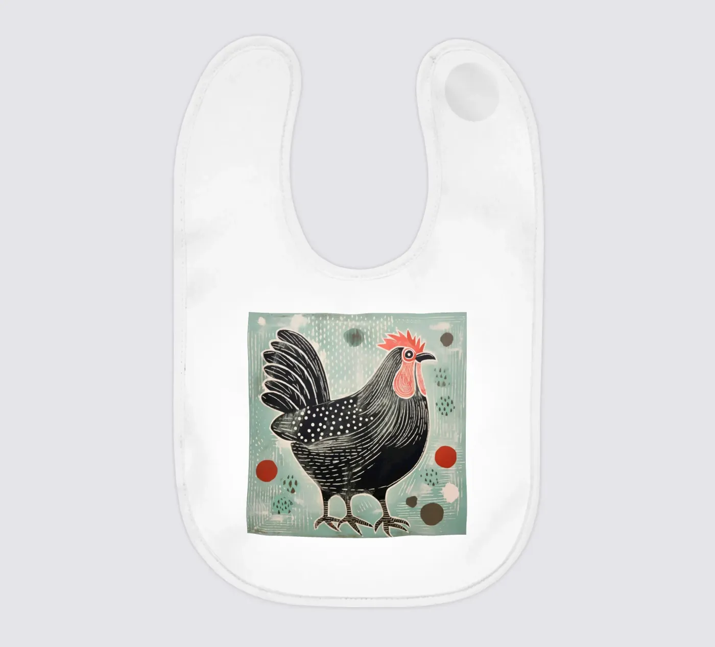 Pollo verde bavaglino da Minimal Animal Art