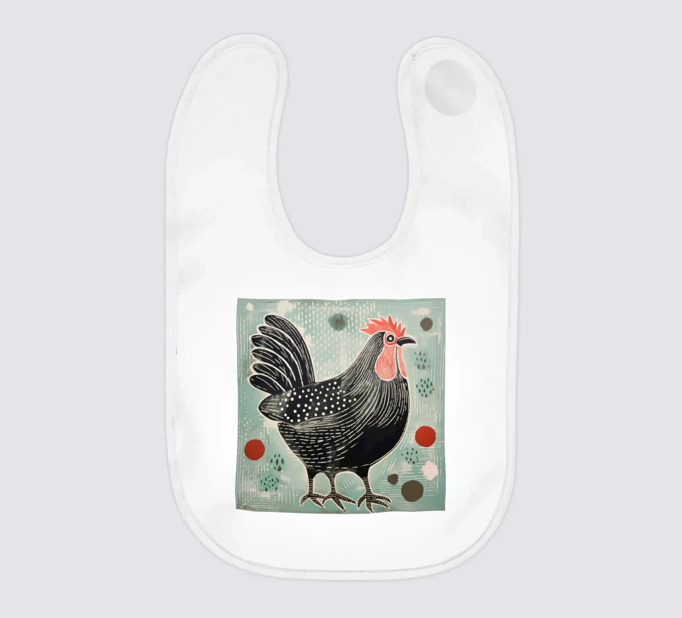 Pollo verde bavaglino da Minimal Animal Art